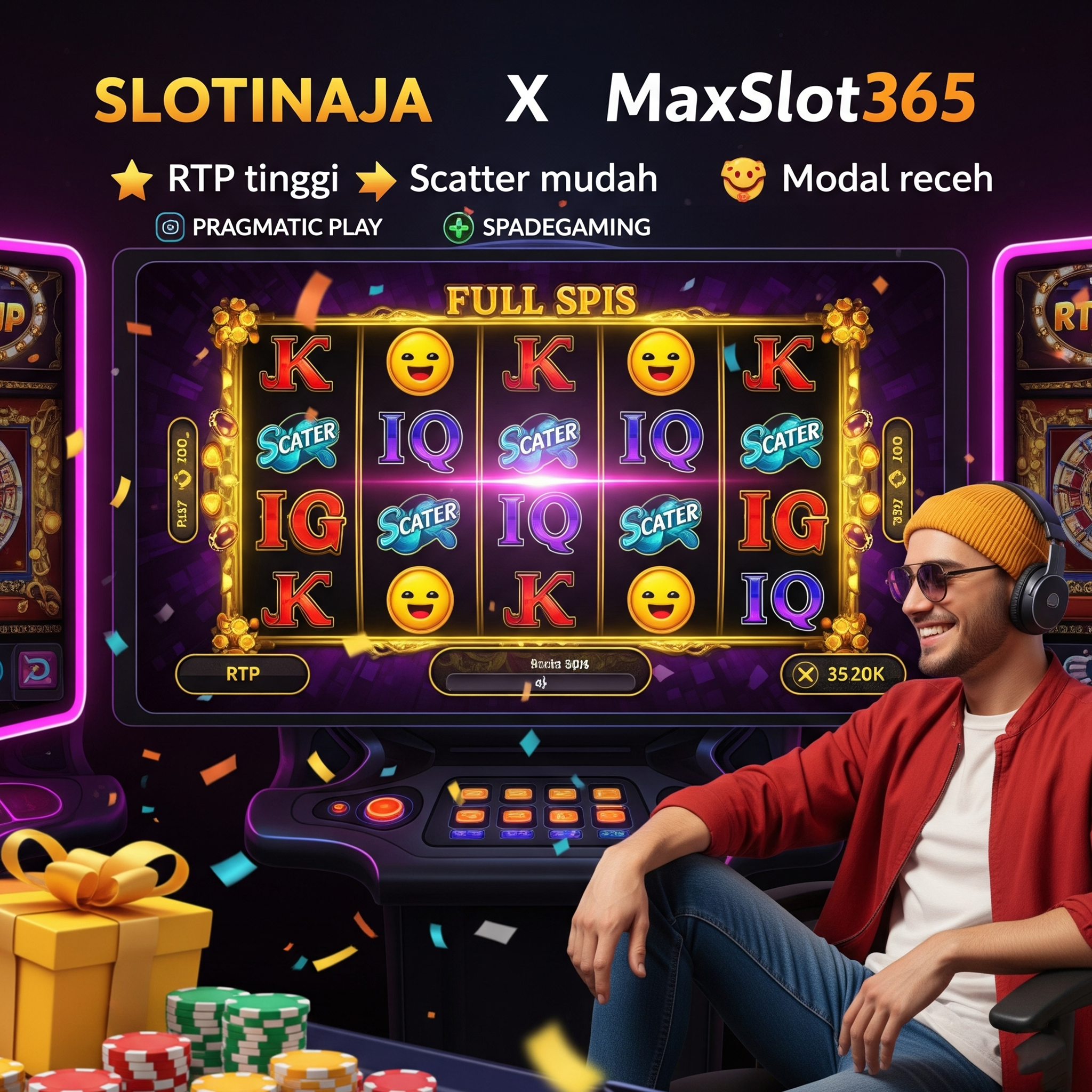 Slotinaja & MaxSlot365: Slot RTP Tinggi, Scatter Mudah, Modal Receh